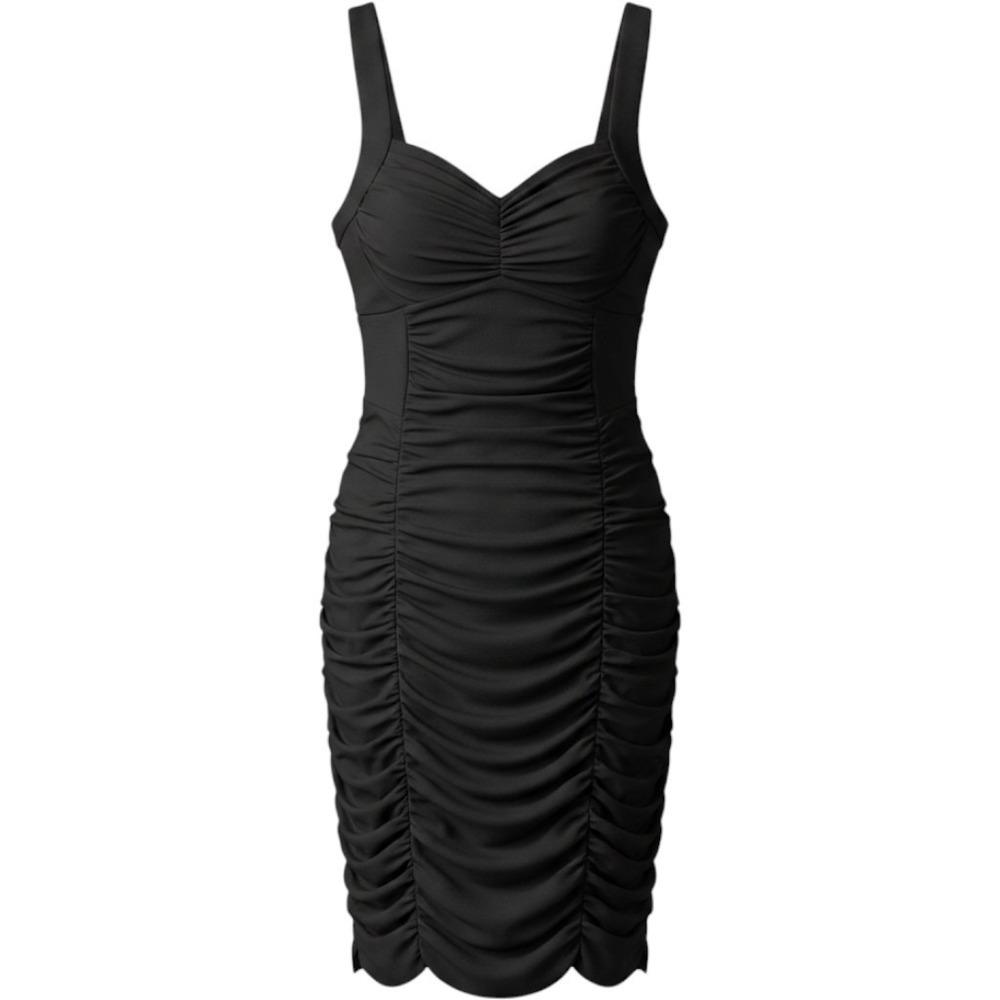 Cache Black Ruched Bodycon Dress Sweetheart Neck Sleeveless Cocktail Size 10